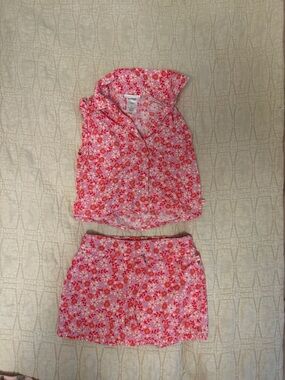 Osh Kosh Pink Floral Two-Piece Skort Set